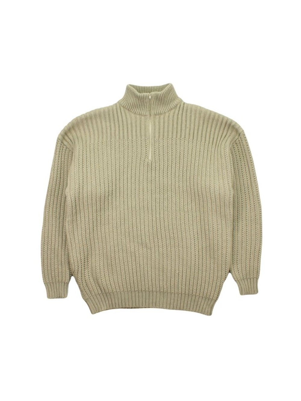 Vintage Brass Plum Ribbed 1/4 Zip Sweater M